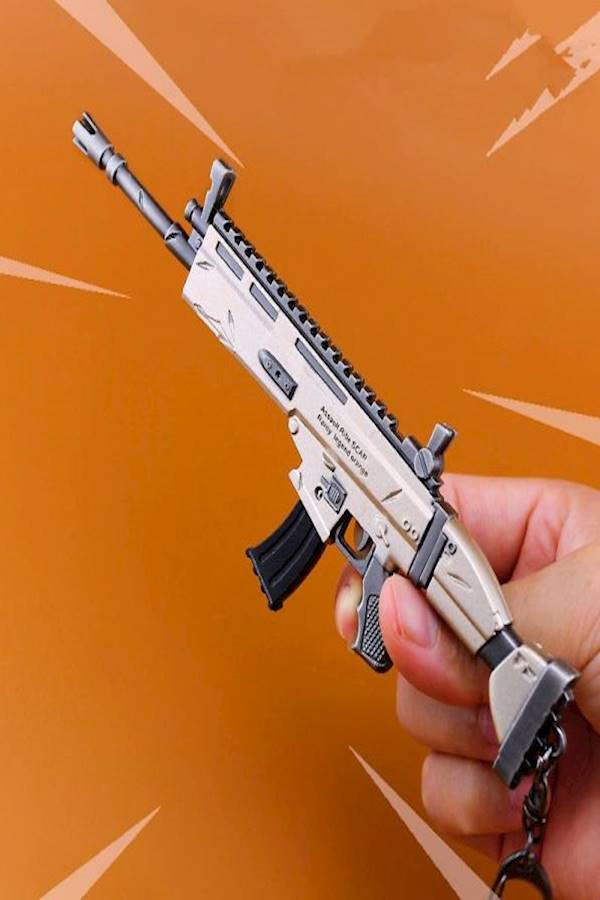 Scar Rifle Model Keychain Gold/Grey/Black - Image 4