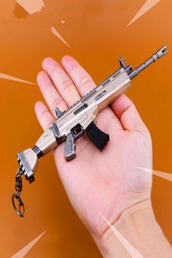 Scar Rifle Model Keychain Gold/Grey/Black - Image 3