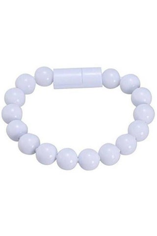 Micro USB Data And Charging Bracelet Beads Cable For Smart Phone Tablet White - v1555611074/N24007721A_1