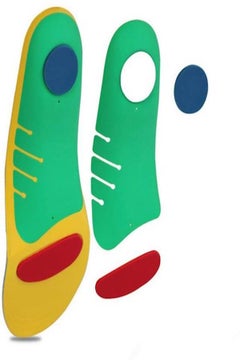 Beauenty Orthotics Insoles Shoe Flat Feet Arch Green/Blue/Yellow  - Image 3