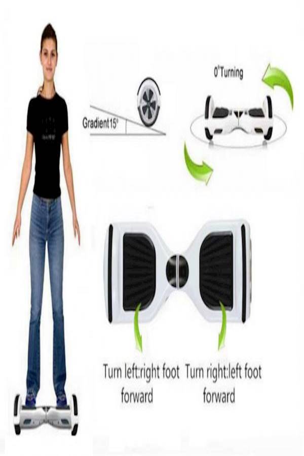 F-Speed Hoverboard Two Wheel Self Balancing Electric Scooter Multicolour - Image 4