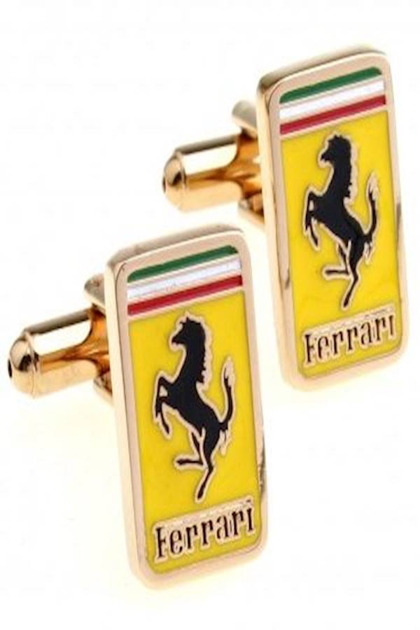 Generic - Ferrari Logo Shaped Brass Cufflinks - Image 1