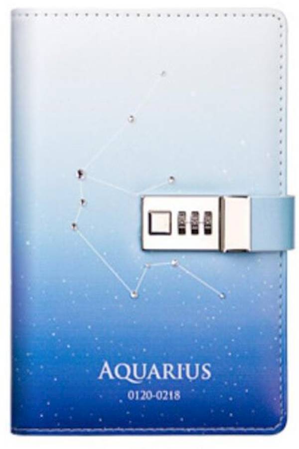 Lock Diary Student 12 Constellations Starry Sky Diary Notebook B6 - Image 1