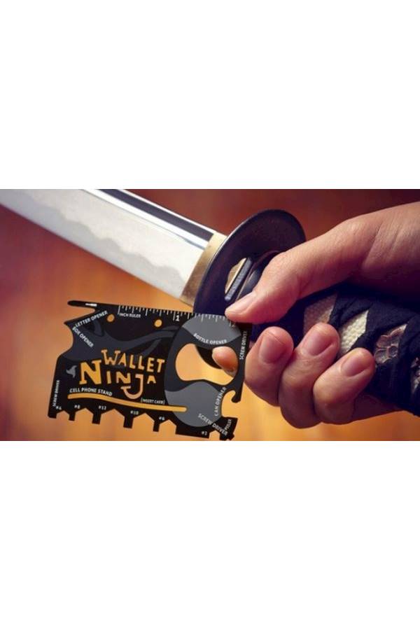 Wallet Ninja 18-In-1 Multipurpose Tool Black/Grey  - Image 4