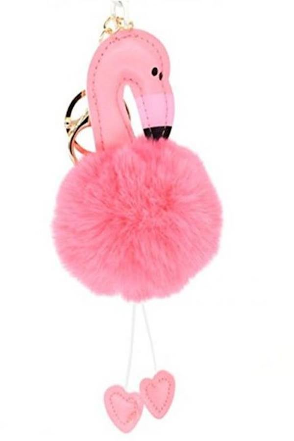 Plush Flamingo Key Chain - Image 2