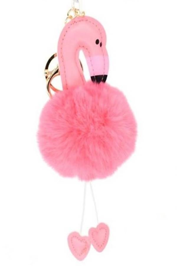 Plush Flamingo Key Chain - Image 3