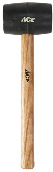 ACE Rubber Mallet With Hard Wood Handle Brown/Black 