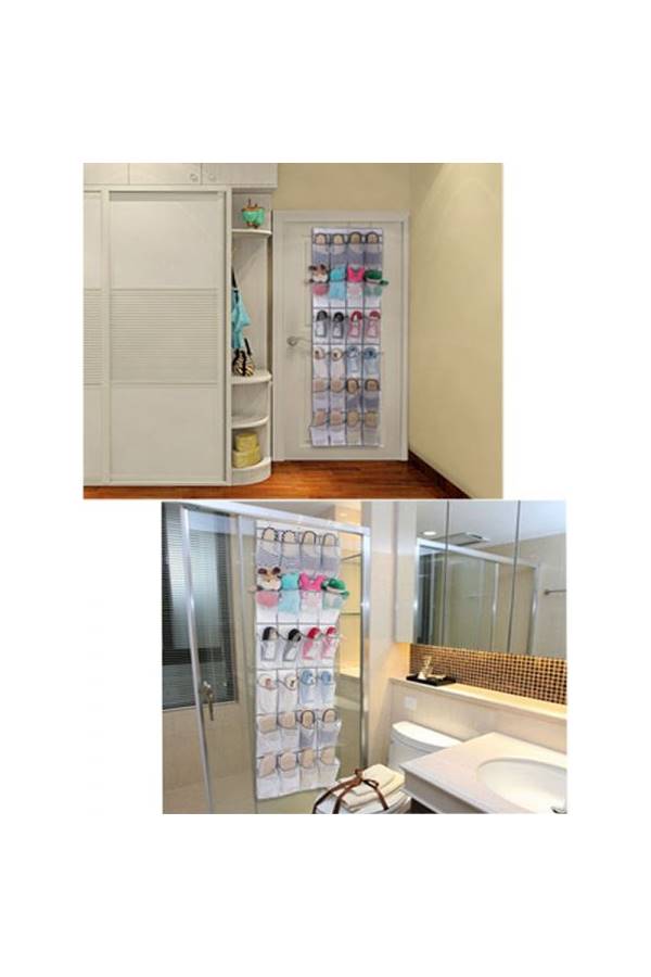 24-Pocket Shoe Bag Door Hanging Organizer Multi Color - Image 4