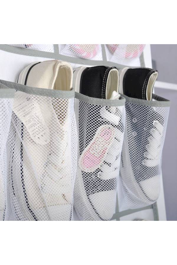 24-Pocket Shoe Bag Door Hanging Organizer Multi Color - Image 2