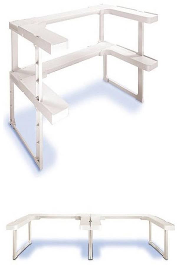 Easy Home Spicy Shelf Stackable Organizer - White  - Image 2