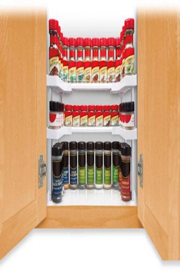 Easy Home Spicy Shelf Stackable Organizer - White  - Image 3