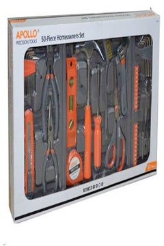 Apollo 50-Piece Homeowners Heavy Duty Tool Set Silver 12x3inch  - Image 3