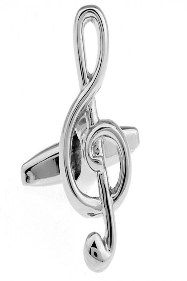 Stainless Steel Music Note Design Cufflink  - Image 2