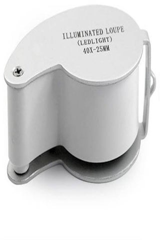 Magnification Glass Loupe 40X Magnifier With Led Light Lc-6189-R - v1555611865/N24135705A_1