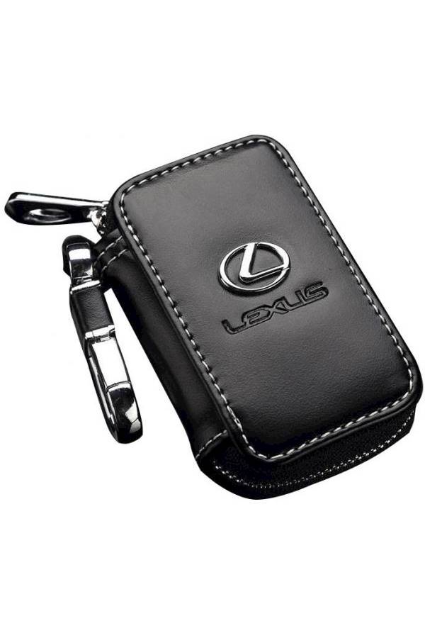 Leather Zipper Wallet Remote Cover Car Key Chain - Image 2