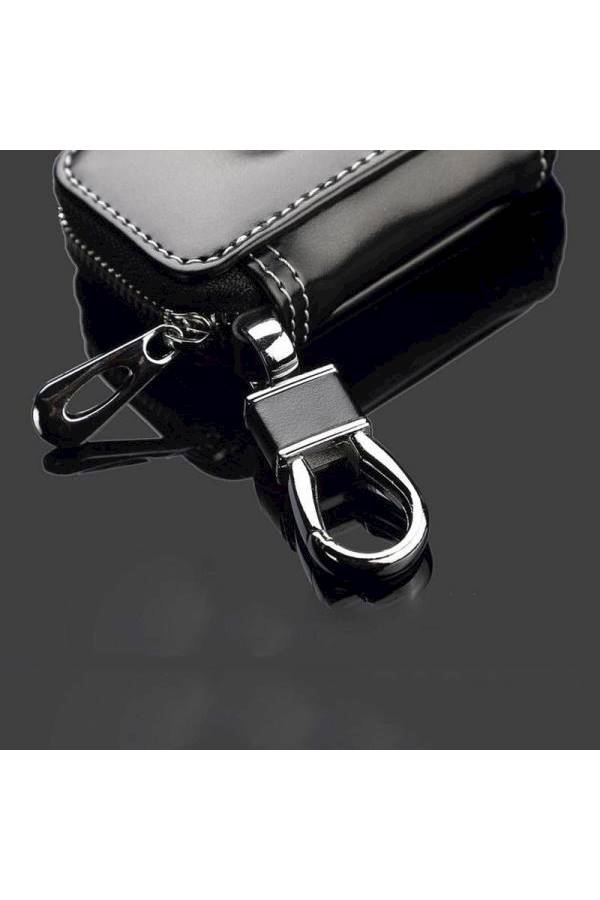 Leather Zipper Wallet Remote Cover Car Key Chain - Image 5