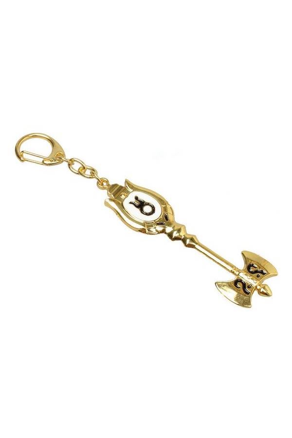 Double Sided Stereo Keychain Gold