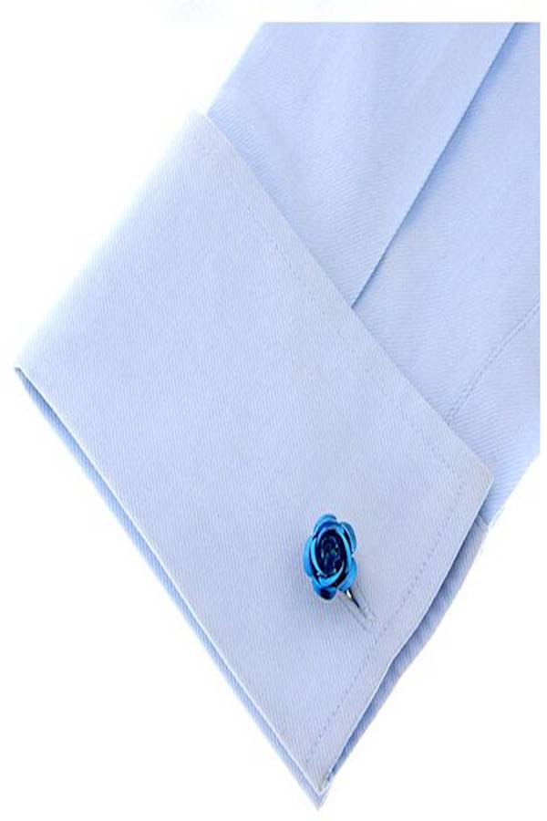 Generic - Copper Bluelover Roses Cufflinks - Image 1