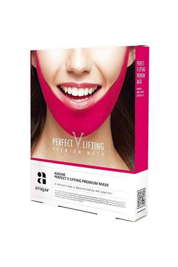 Perfect V Lifting Premium Anti Celluite Mask For Facial Firming Treatment Tight Face AndAmp; Neck Line 5 Count