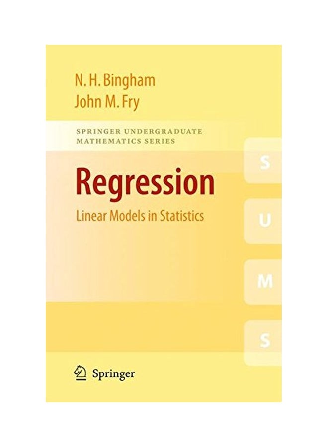 Regression: Linear Models In Statistics Paperback English by Nick Bingham - 27 Oct 2010 