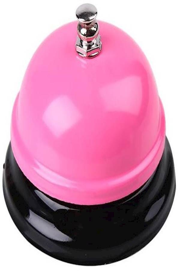 Generic Hotel Counter Desk Bell Ring Metal Reception Restaurant Kitchen Bar Service Call (Pink) Pink/Black 