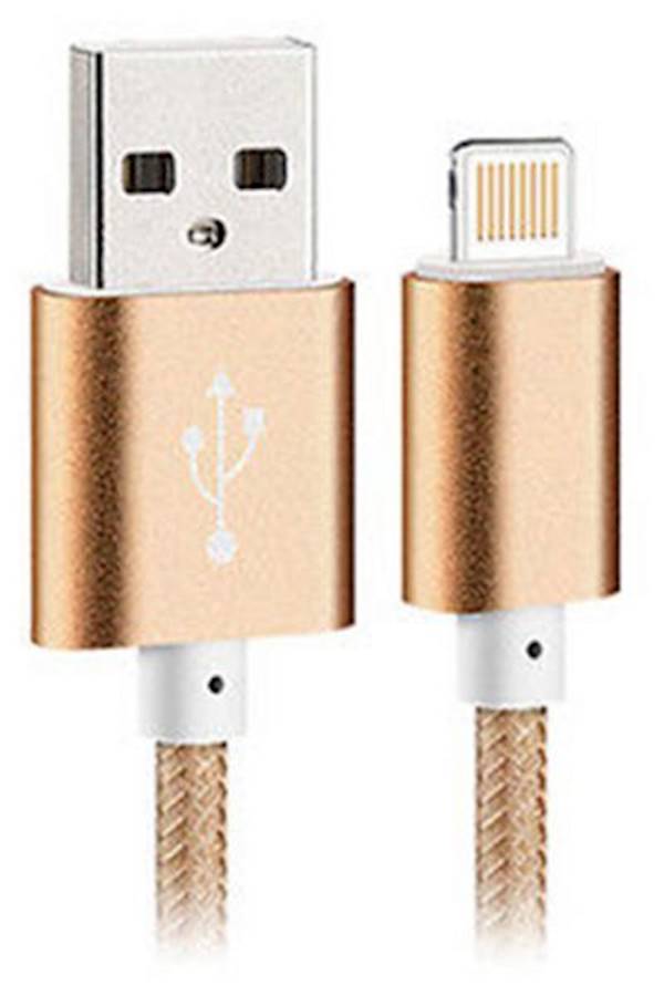 Generic - Lightning USB Data Cable Braided Sync Charger For Apple Iphone 5 5S 5C 6 6Plus 1M Gold - Image 1