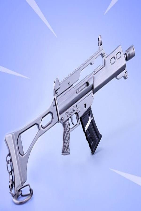 Fortnite Blade Submachine Gun Key Chain Silver/Black - Image 2