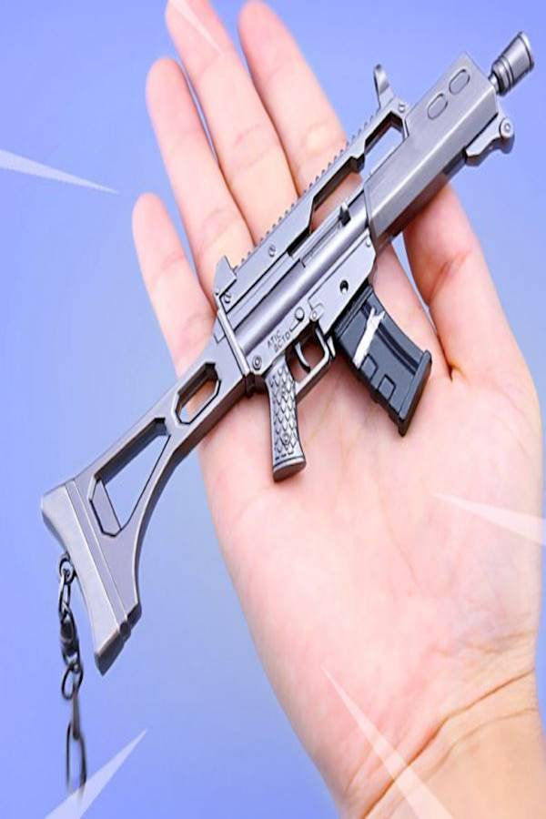 Fortnite Blade Submachine Gun Key Chain Silver/Black - Image 4