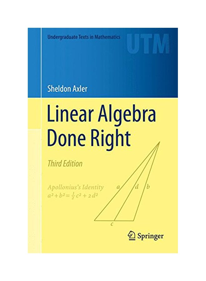 Linear Algebra Done Right Hardcover English by Sheldon Axler - 18 Dec 2014 