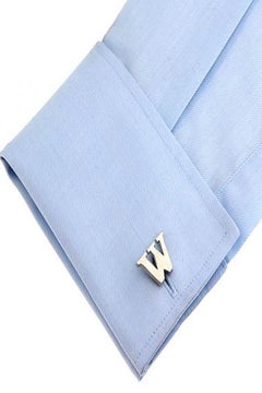 Efashion Metal Letter W Shaped Cufflinks  - Image 3