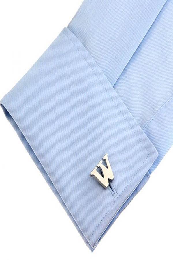 Efashion Metal Letter W Shaped Cufflinks  - Image 3