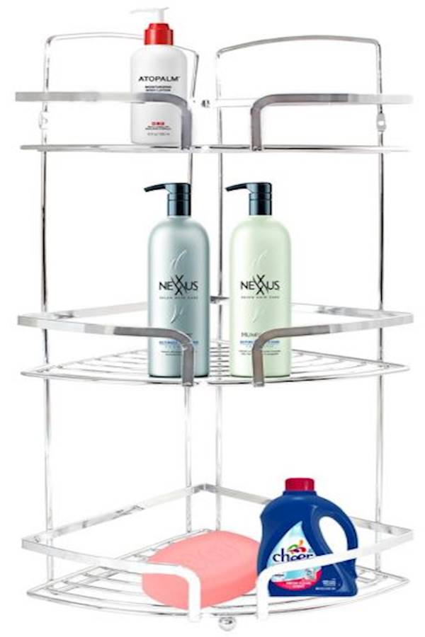 In-House - Stainless Steel Corner Shower Rack - Image 1