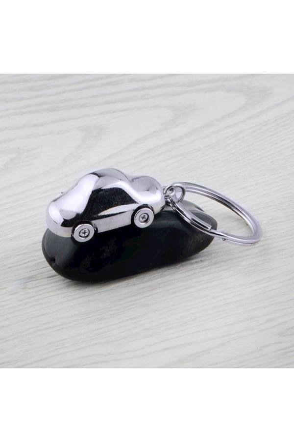 Auto Car Shape Key Chain Silver - Image 2