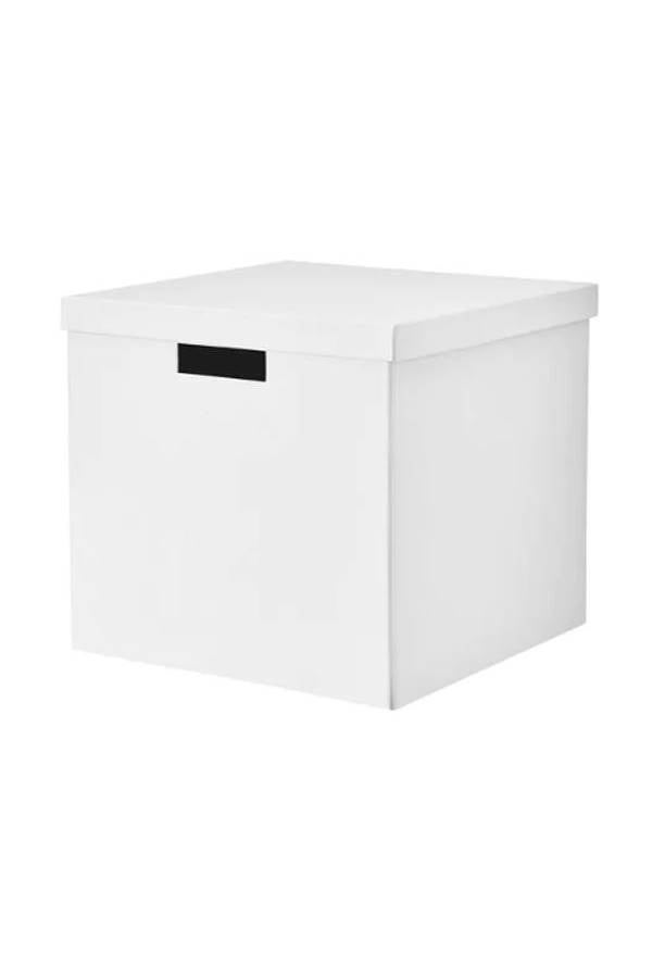 TJENA Storage Box With Lid White 