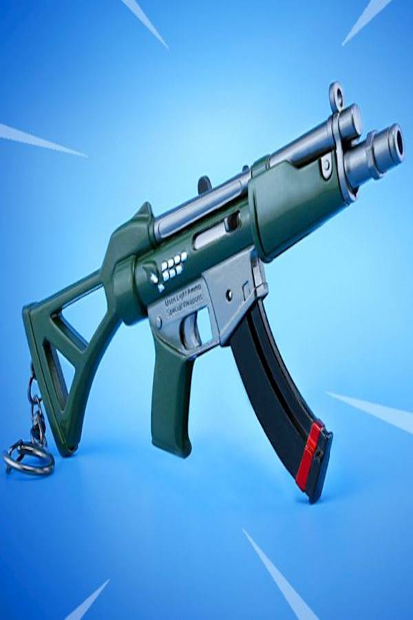Generic - Mp5 Submachine Gun Model Keychain Green/Black/Silver - Image 1