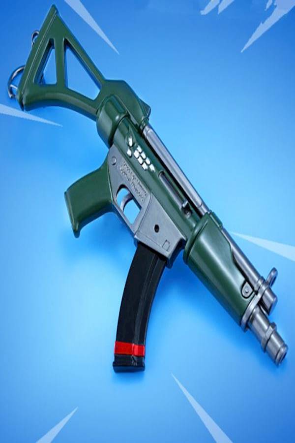 Generic - Mp5 Submachine Gun Model Keychain Green/Black/Silver - Image 1