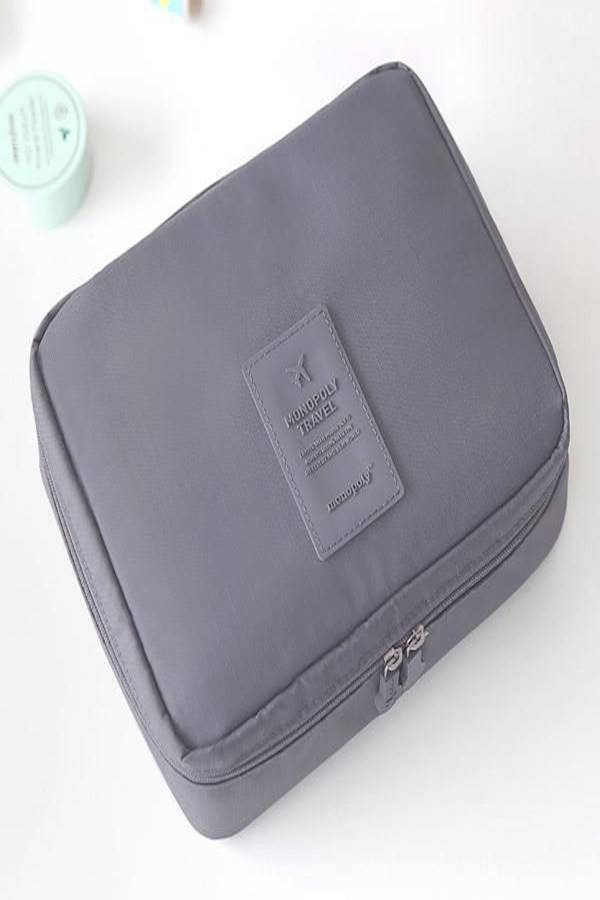 Makeup Travel Cosmetic Bag Grey - Image 1