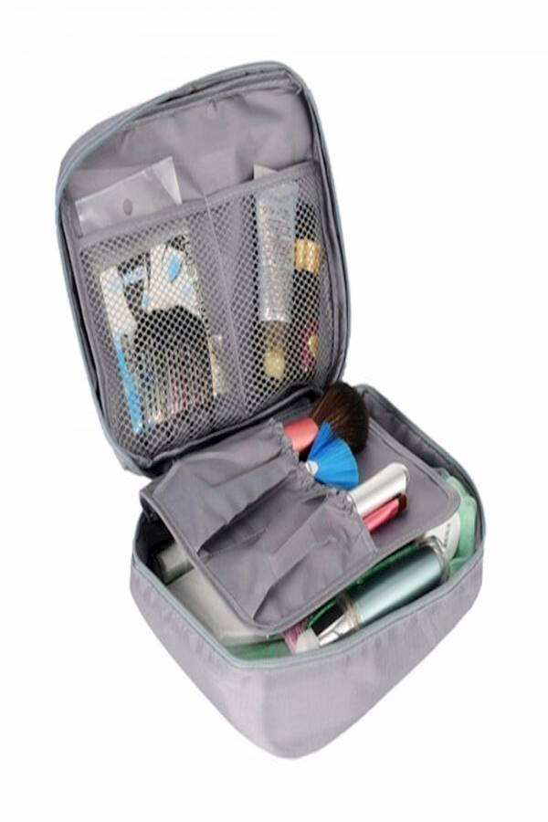 Makeup Travel Cosmetic Bag Grey - Image 2