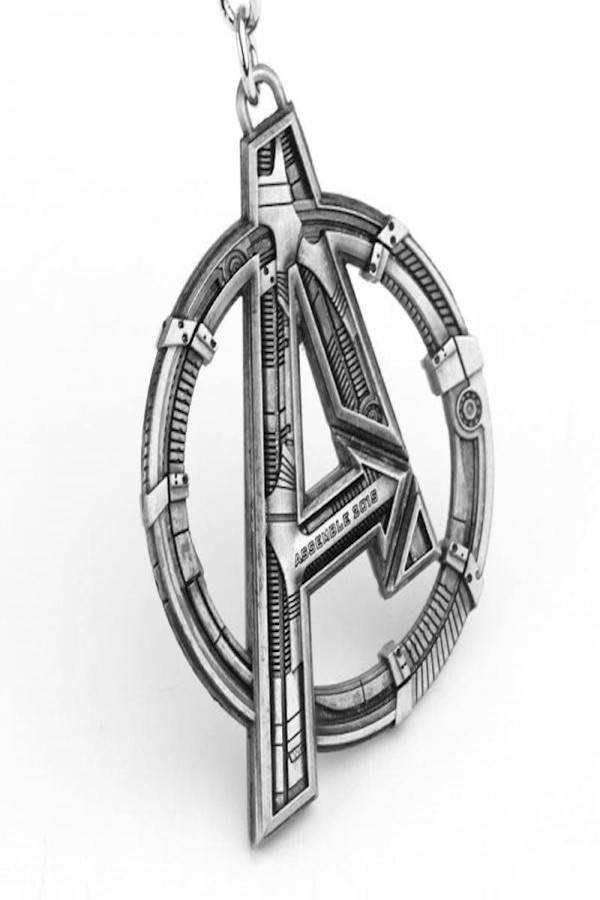 Retro Round A Letter Logo Alloy Metal Keys Holder Casual Key Chain - Image 2