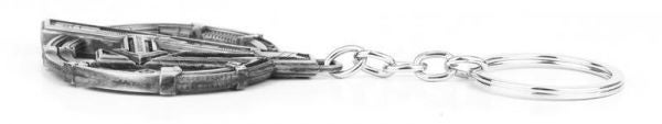 Retro Round A Letter Logo Alloy Metal Keys Holder Casual Key Chain - Image 4