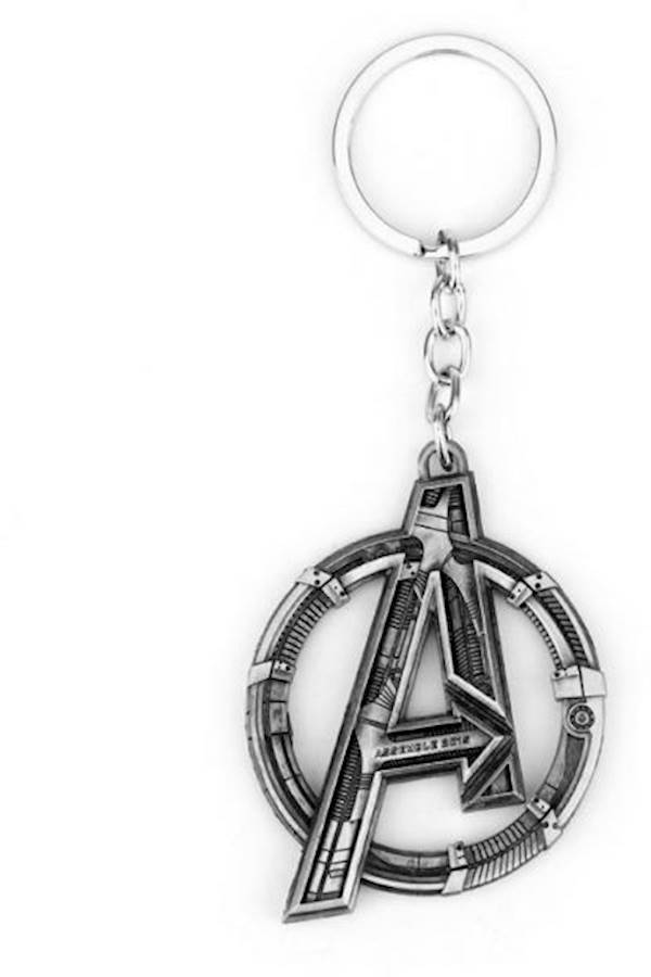 Retro Round A Letter Logo Alloy Metal Keys Holder Casual Key Chain - Image 5