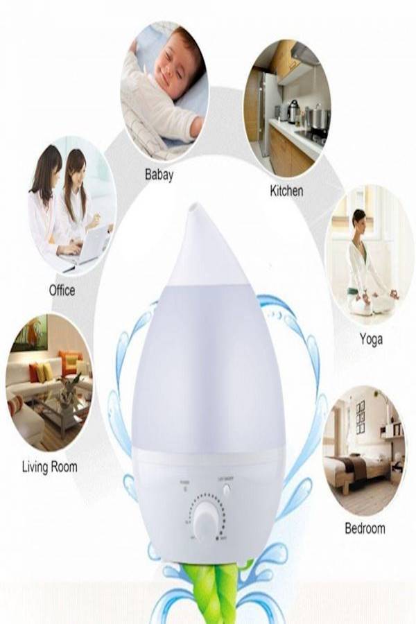 Generic Ultrasonic Cool Mist Humidifier White  - Image 3