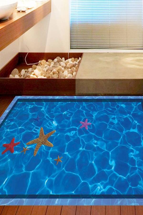 3D Swimming Pool Large Wall Stickers Home Decor Bathroom Floor Art Decal Removable Pvc Wall Sticker-Xx - Image 3