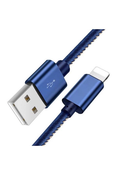 Cowboy Cable Apple USB Lightning Cable 1M Data Sync Charger For Iphone/Ipod/Ipad Blue