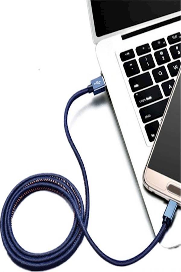 Generic - USB Lightning Port Data Sync And Charging Cable Blue/Silver - Image 1