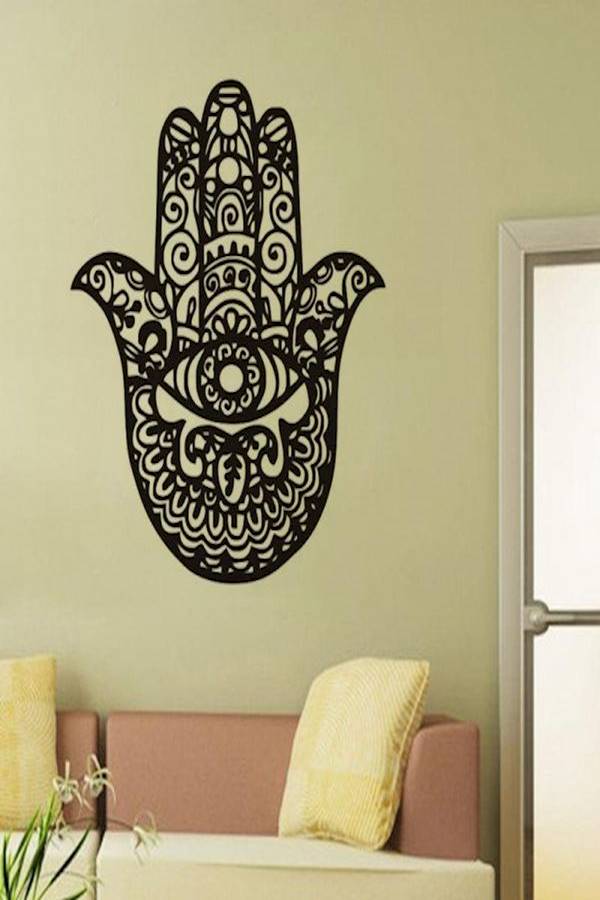 Generic - Glitched Hand Of Hamsa Wall Mural / Wall Sticker Vinyl Spiritual Home Decor Trippy - Image 1