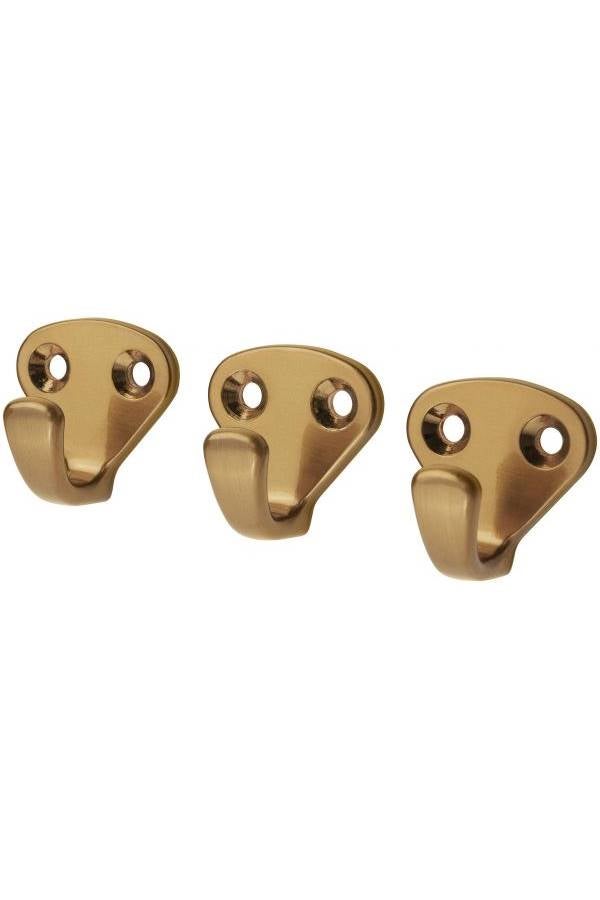 3-Piece Hook Gold 3x3cm