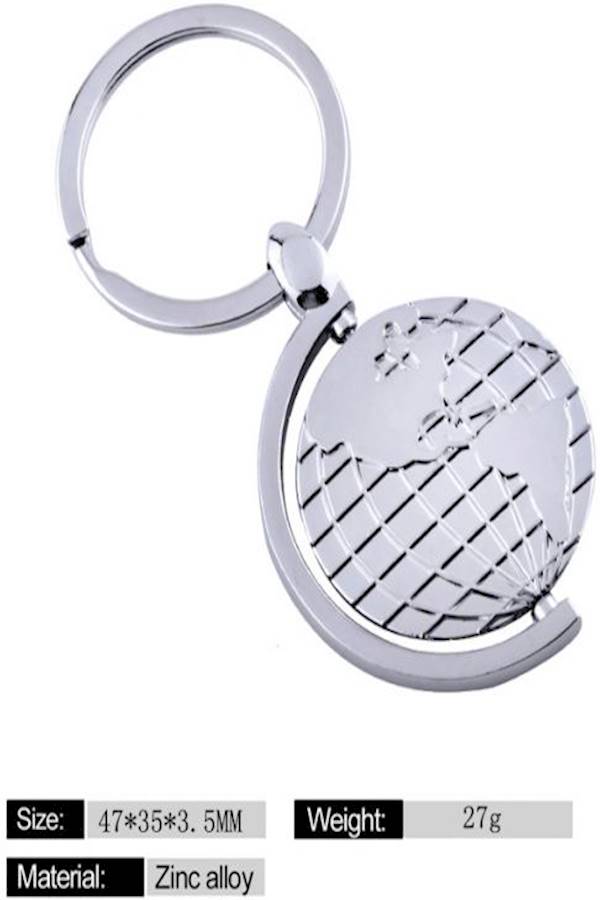 Globe Alloy Metal Key Holder Casual Key Chain - Image 2