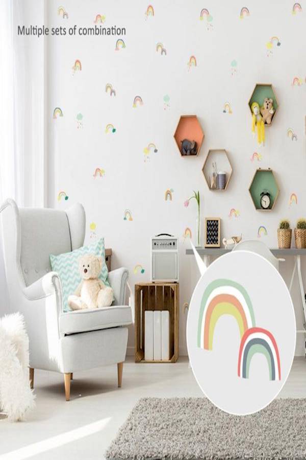 24-Piece DIY Rainbow Wall Sticker Multicolour - Image 3
