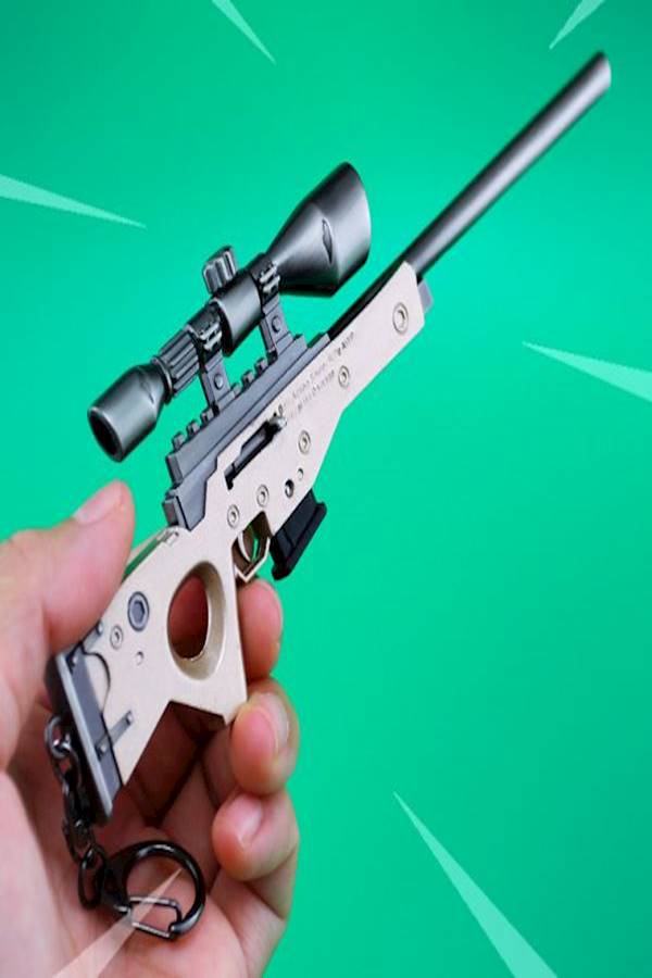 سلسلة مفاتيح مصنوعة من خليط معدني على شكل بندقية قناصة من لعبة "Fortnite" - Image 5